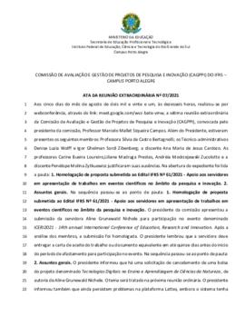 Ata 07/2021 - Reunião Extraordinária
