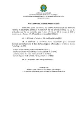 Portaria 030/2022