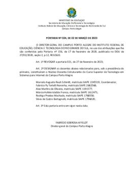 Portaria 024/2023 - revogada