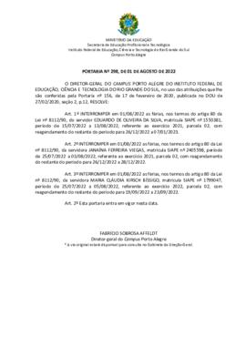 Portaria 298/2022