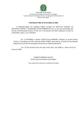 Portaria 093/2020 - revogada
