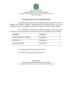 Portaria 034/2022