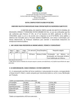 Edital 030/2021