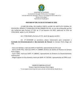 Portaria 349/2021 - revogada