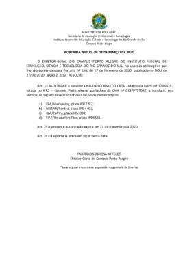 Portaria 71/2020