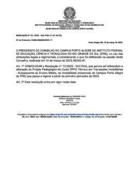 Resolução 025/2025