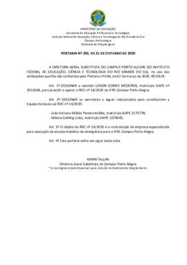 Portaria 293/2020