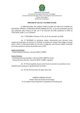 Portaria 133/2021