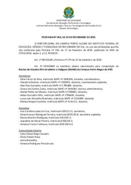 Portaria 366/2021 - revogada