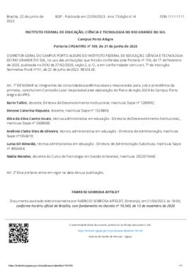 Portaria 109/2023