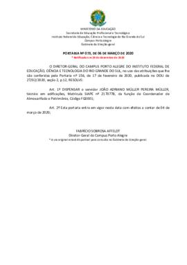 Portaria 73/2020