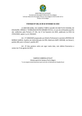 Portaria 328/2022