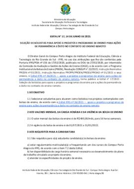 Edital 17/2021
