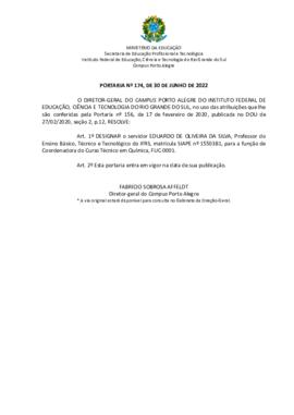 Portaria 174/2022