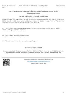 Portaria 091/2023