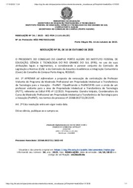Resolução 036/2023 ad referendum