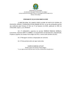 Portaria 122/2022