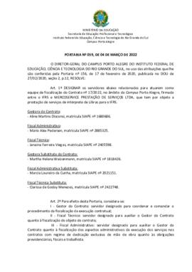 Portaria 059/2022