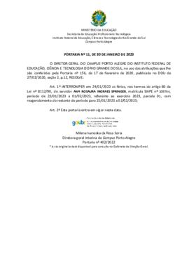 Portaria 011/2023