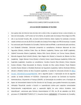 Ata 003/2023 - Reunião Ordinária