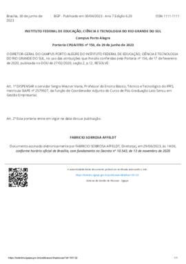 Portaria 150/ 2023