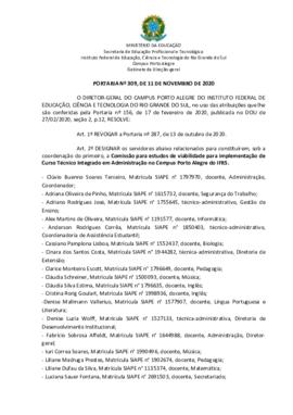 Portaria 309/2020