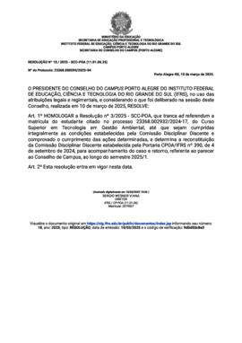 Resolução 018/2025
