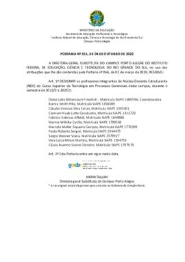 Portaria 351/2022