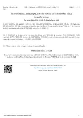 Portaria 243/2023
