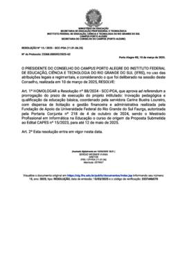 Resolução 015/2025