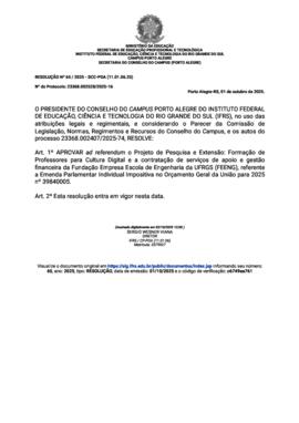 Resolução 065/2025 ad referendum