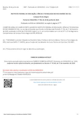 Portaria 199/2023
