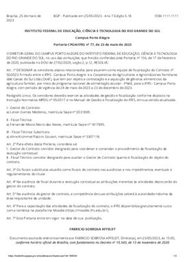 Portaria 077/2023 - revogada