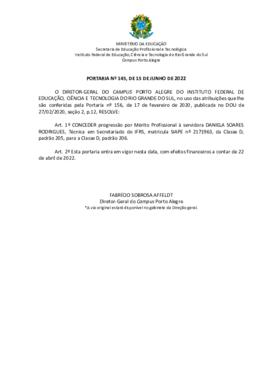 Portaria 145/2022