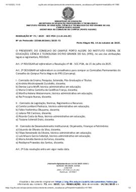 Resolução 073/2025