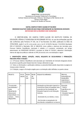 Edital 005/2022