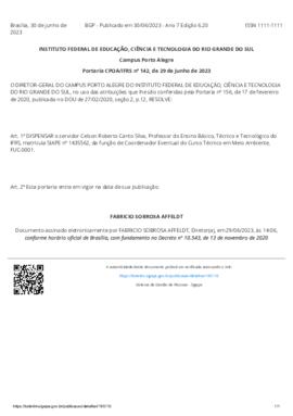 Portaria 142/ 2023