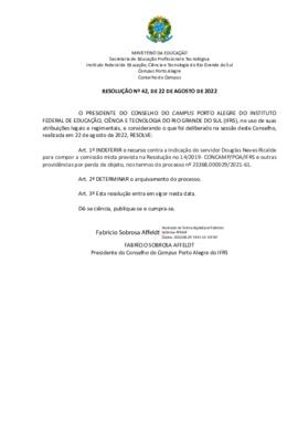 Resolução 042/2022