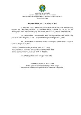 Portaria 271/2022
