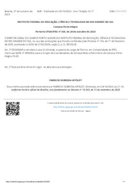 Portaria 334/2023