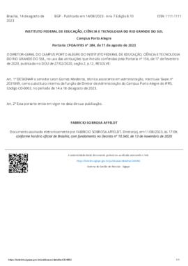 Portaria 284/2023 - revogada