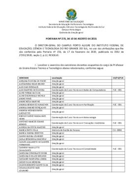 Portaria 273/2021