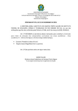Portaria 375/2021