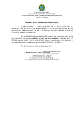 Portaria 382/2022