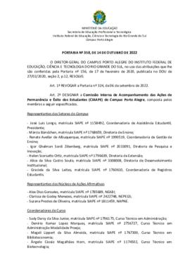 Portaria 358/2022 - revogada