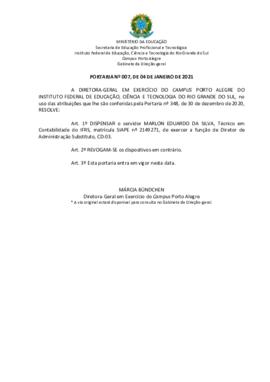 Portaria 07/2021