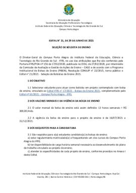 Edital 21/2021