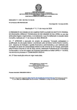 Resolução 011/2024