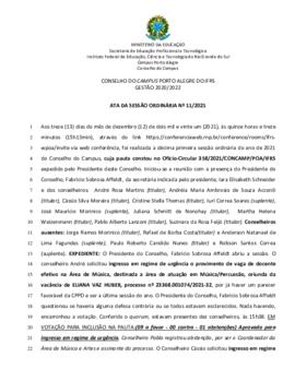 Ata 11/2021 - Reunião Ordinária
