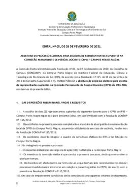 Edital 05/2021